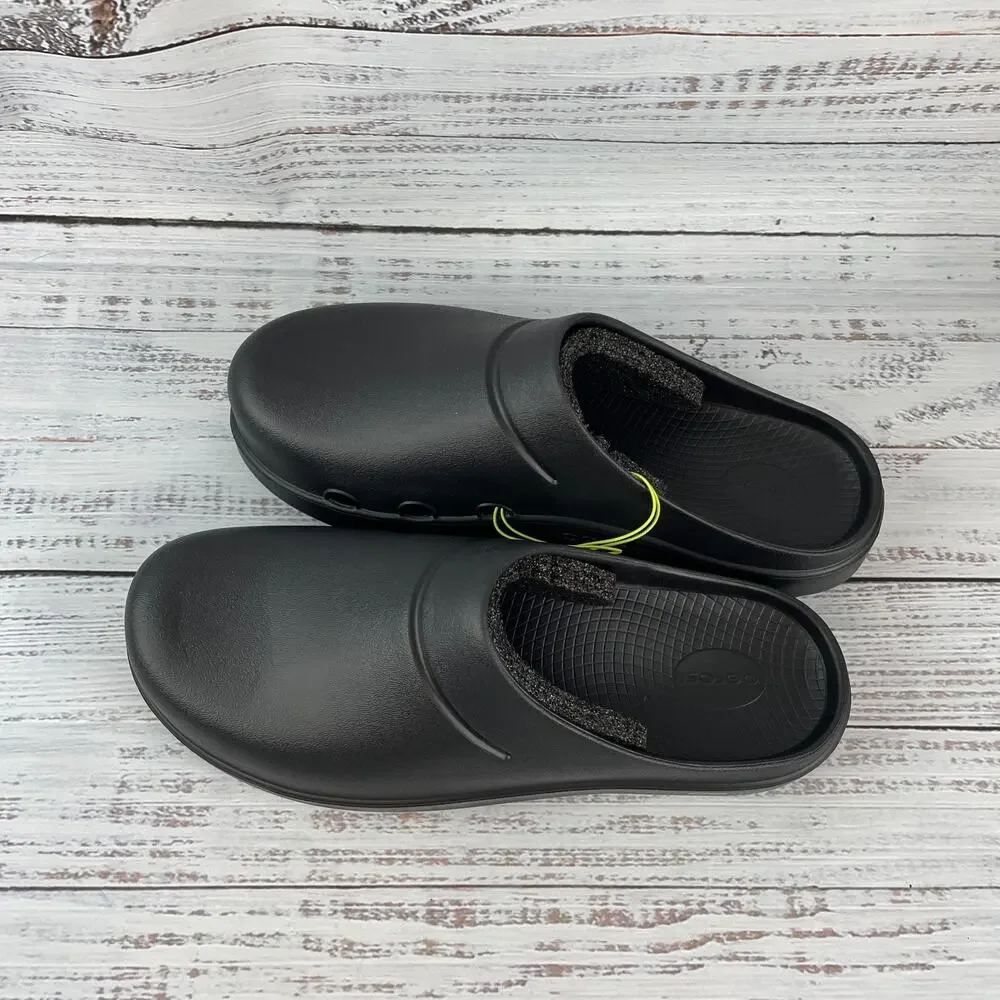 Oofos OOcloog Mens US 14 Recovery Clogs Black Slip In
